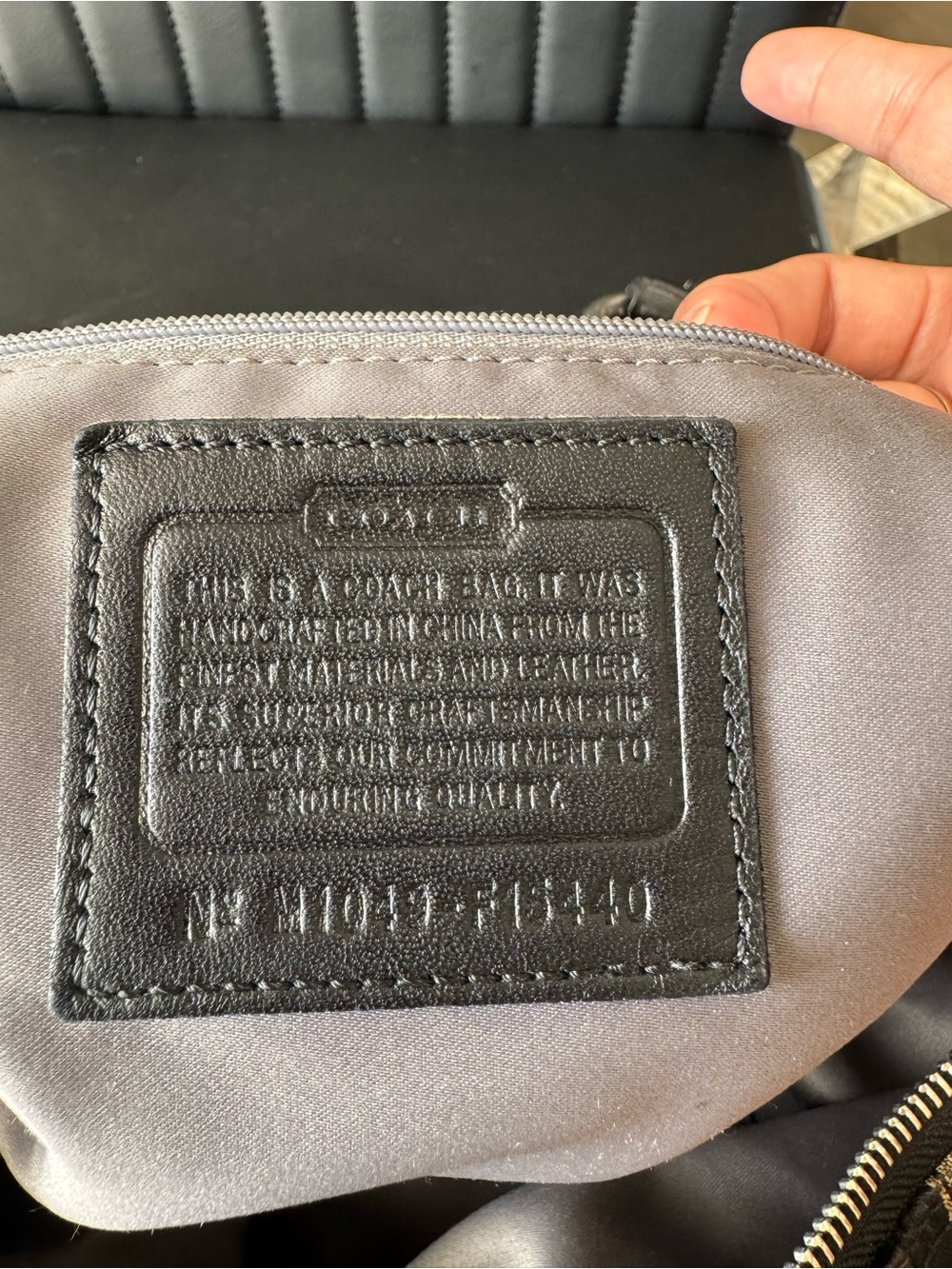 Coach Ashley Signature Sateen Large Satchel with Black Leather Trim - Picture 10 of 11